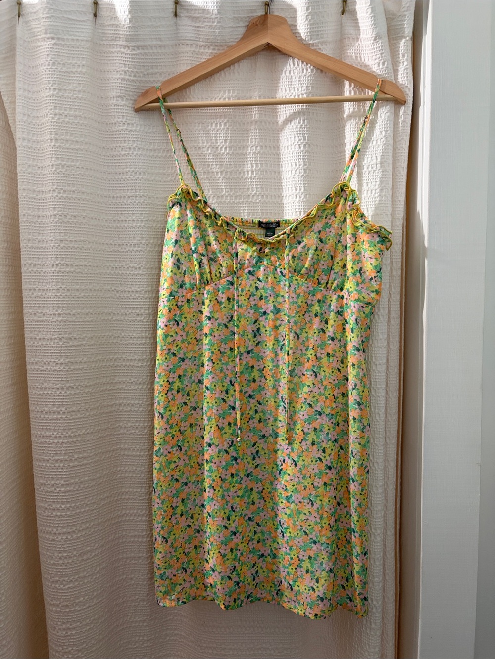 Floral Yellow & Green Slip Dress